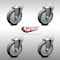 Service Caster 5 Inch SS Thermoplastic Rubber Wheel Swivel Bolt Hole Caster Set SCC-SSBH20S514-TPRB-4 - alternate 5